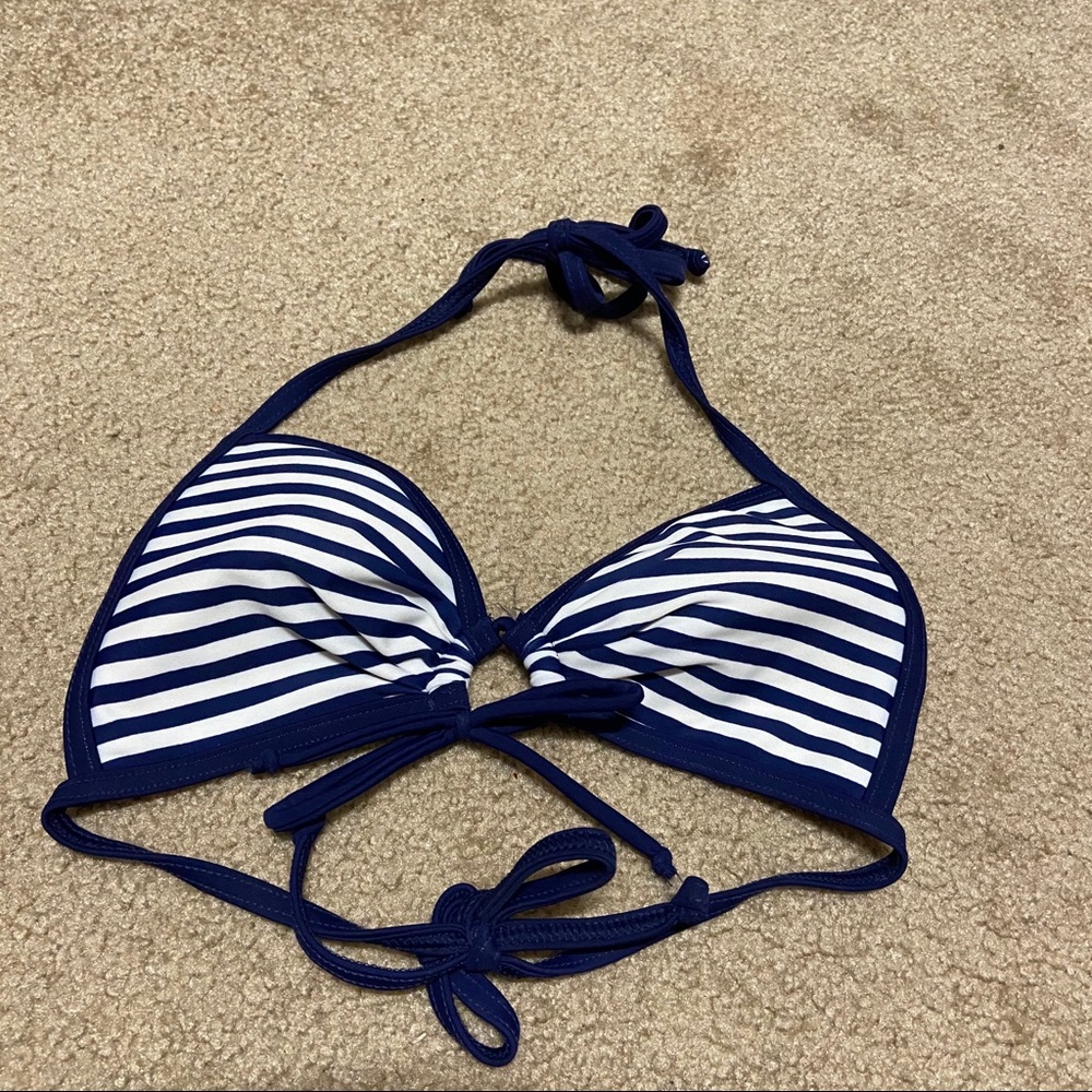 NWOT striped bikini top